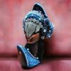 Imagen Artesanal Busto Resina Oxum/ Yemanja 30X18cm