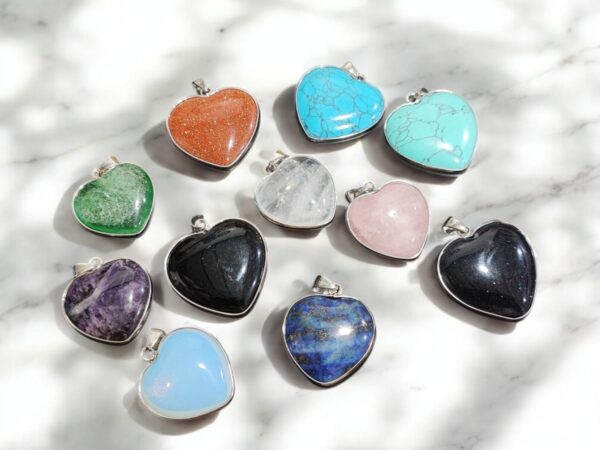 Dije Corazon Grande Piedras Energeticas