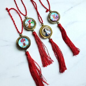 Colgante Rojo Santoral con Mechon