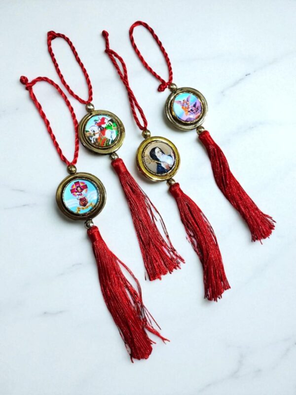 Colgante Rojo Santoral con Mechon