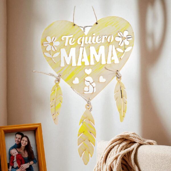 Colgante MDF Corazon Mediano "Dia de la Madre"