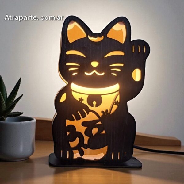 Lampara Velador MDF Led