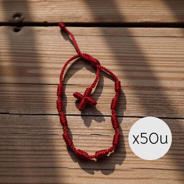 Pulsera Denario Hilo Rojo x50u