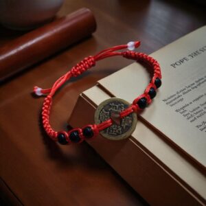 Pulsera Rojo Moneda Feng