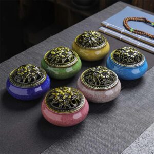 Sahumador Ceramico Metal