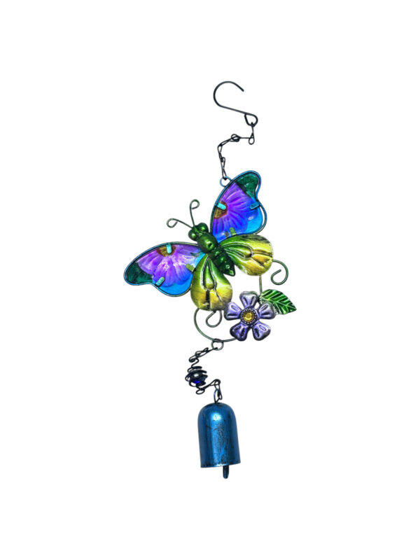 Movil Colgante Llamador Mariposa Vitril con Campana
