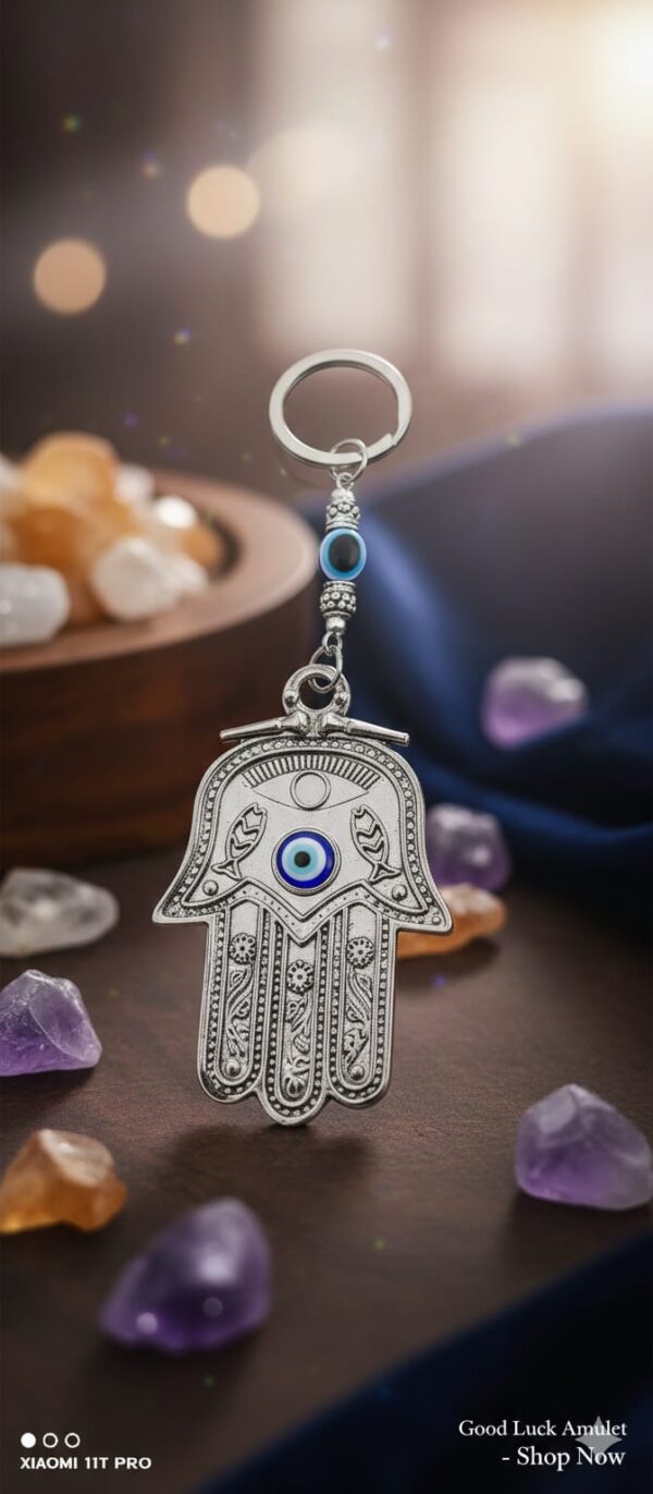 Llavero Mano Hamsa Grande Ojo Turco