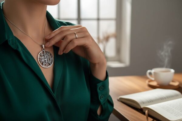 Collar Tetragramaton Grande Acero