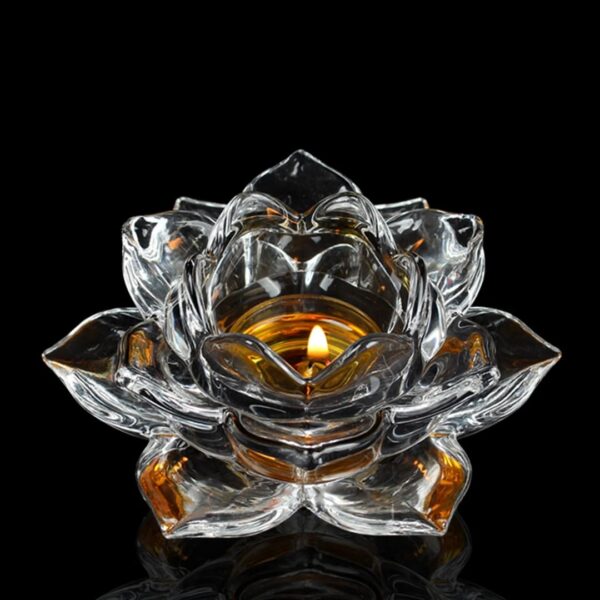 Porta Vela Cristal Loto Grande
