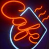 Cartel Neon Cafe 30cm X 30cm