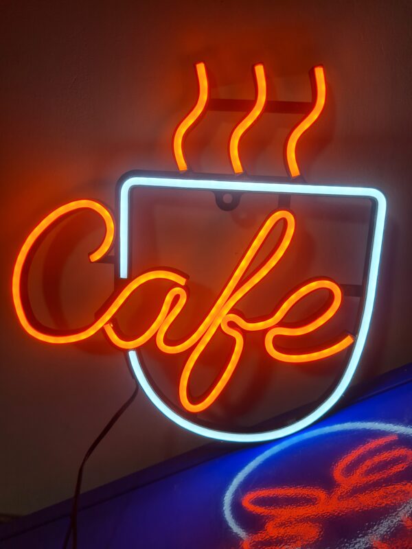 Cartel Neon Cafe 30cm X 30cm