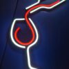 Cartel Neón Vino 47cm X 14cm