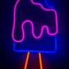 Cartel Neón Helado Palito 34cm X 19cm