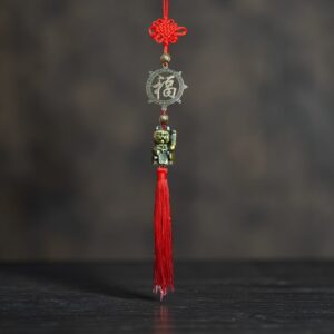 Colgante Rojo Gato Fortuna Fen Shui