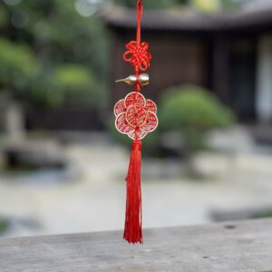 Colgante Rojo Monedas con Calabaza