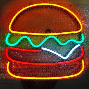 Cartel Neón Hamburguesa 27cm