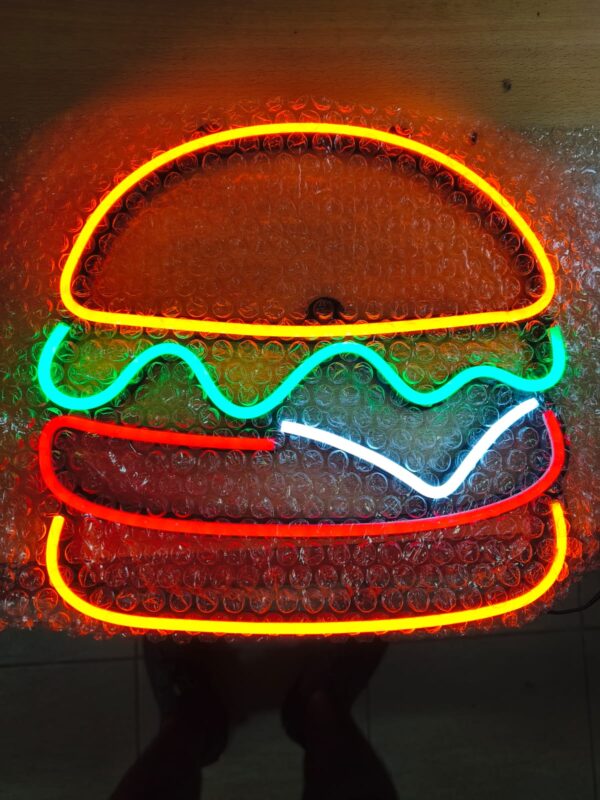 burguer Cartel Neón Hamburguesa 27cm