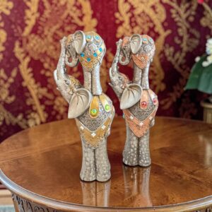 Elefante con Cria Decorado 42cm