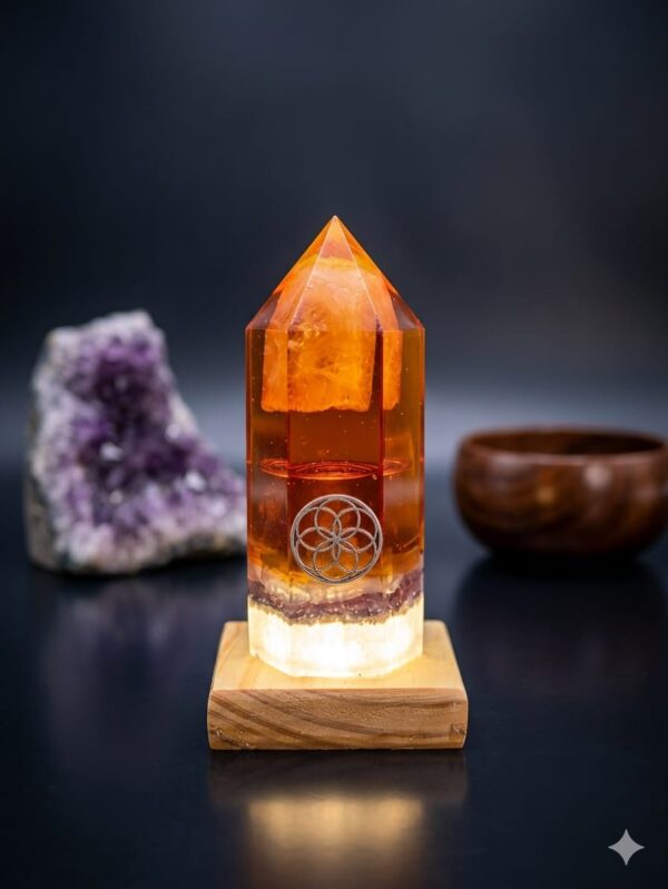 Lampara Orgon Piramide Energetica  Base Hexagonal Chico