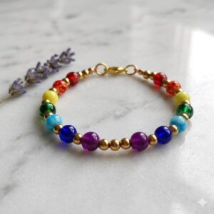 Pulsera 7 Poderes Perla Vidrio 6mm
