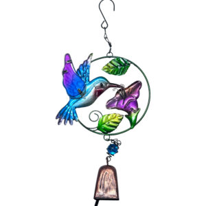 Movil Colgante Llamador Colibri Aro  Flor con Campana