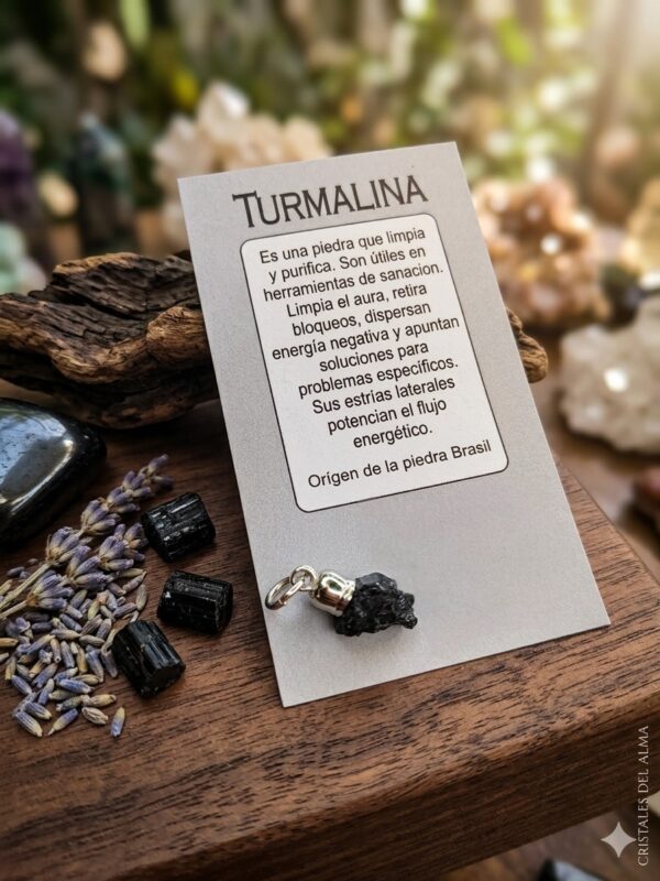Dije Piedra Energetica Turmalina Negra x1u