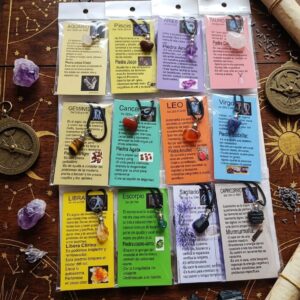 Blister Piedras Energetica Signos Zodiacales x12u