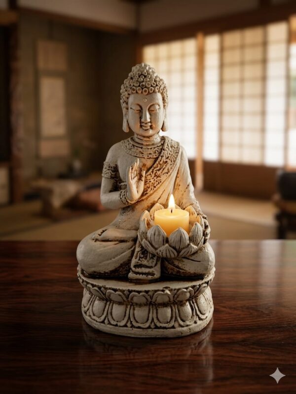 Buda Proteccion Porta Vela 25cm