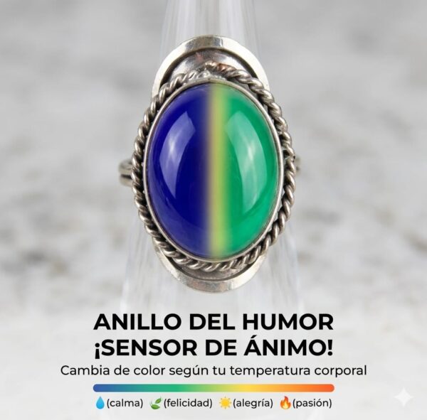 Anillo Alpaca Regulable Piedra del Humor