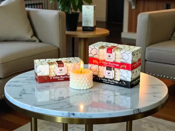Vela Burbuja Cera Vegetal Aromanza x2u