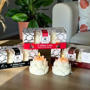 Vela Loto Cera Vegetal Aromanza x2u