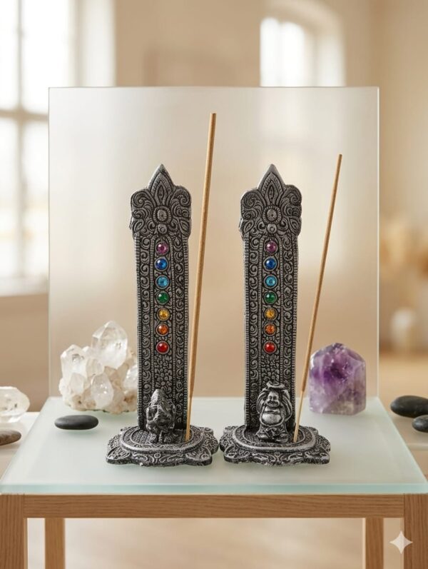 Porta Sahumerio Metal Altar 7 Chakras