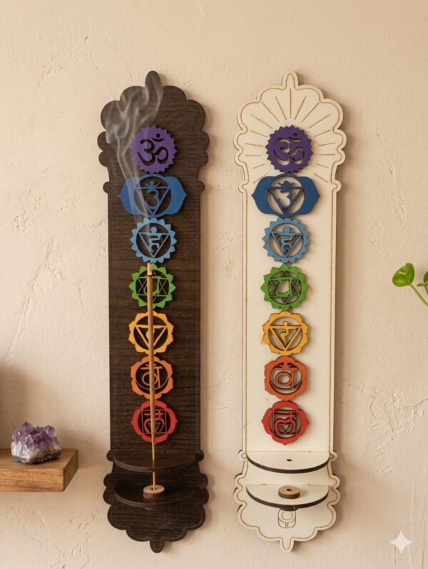 Porta Sahumerio 7 Chakras Colgable MDF
