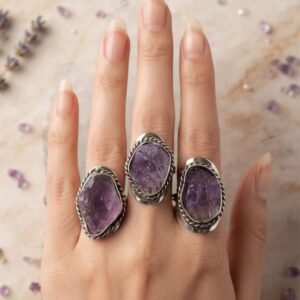 WhatsApp Image 2026-07-16 at 21.46.42 Anillo Alpaca Regulable Piedra Energetica Amatista Rustico