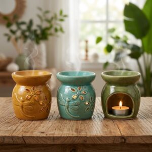 Hornito Ceramico Libelula Flor MF3155